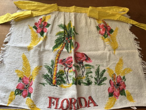 Vintage souvenir half apron - half,