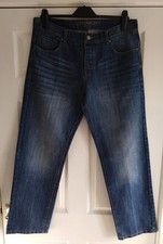 Peacocks Men's Straight Denim Jeans Size 36R  / Buttoned Fly, Pre-owned