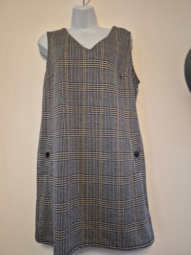 Peacocks dogtooth pinafore - peacocks,