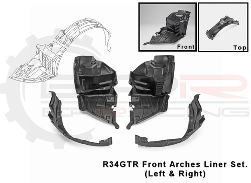 R34 gtr front arche liner - front,