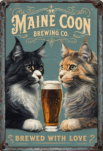 Maine coon brewing metal - brewing,