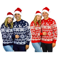 Christmas Jumper Unisex Mens Womens Ladies Sweater XMAS Novelty Light Up Vintage