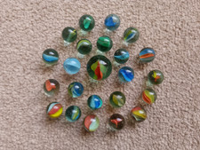 Vintage Glass Marbles - Circa