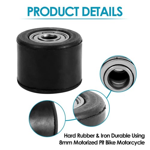 Black 8mm pit bike rubber - 8mm,
