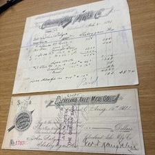 Vintage Paper Check & Billhead