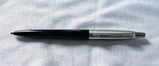 Vintage 1981 Parker Jotter Black Ballpoint Pen, CT.  Fully working. Brass Thread