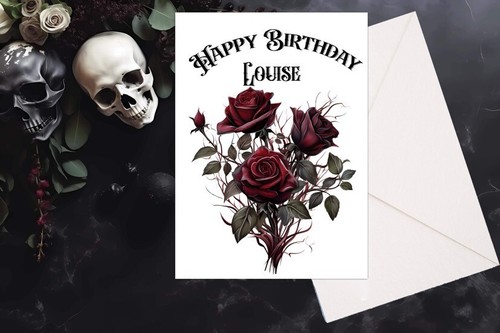 Personalised gothic birthday - personalised,
