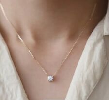 Ladies Gold Diamonte Pendant Chain Necklace