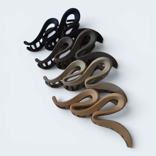 Matte wavy hair claw clips - x,