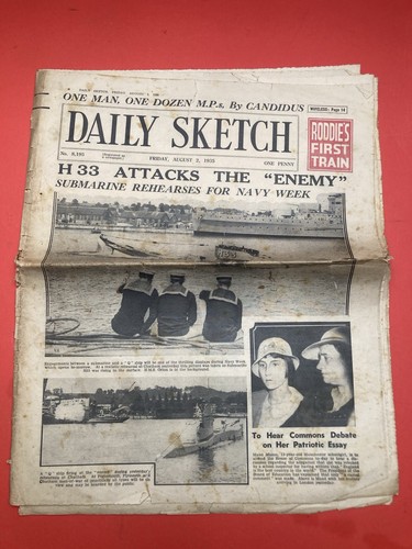 Daily sketch newspaper august - sketch,