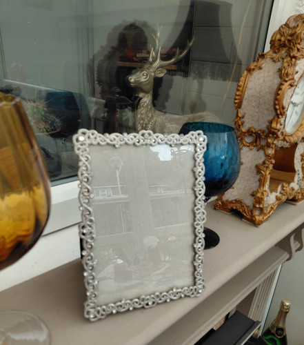 Gorgeous silver photo frame - photo,