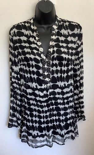 Woman sheer black white - m&s,