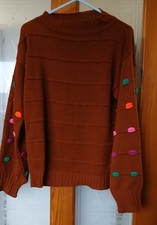 Helena Tricot Brown Pom Pom