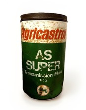 Vintage Agricastrol AS Super Transmission Fluid 1473 Metal Drum Can