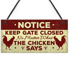 Chicken Gifts Hanging Warning