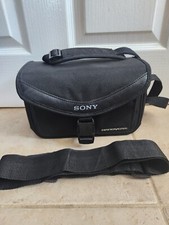 Sony LCS-VA20 Handycam Sholder Camcorder Camera Bag Soft Carry Case Black & Blue