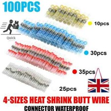 1000PCS Solder Stick Waterproof Seal Sleeve Heat Shrink Butt Wire Connectors Kit