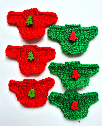 Miniature knitted xmas - knitted,
