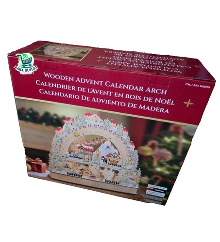 Wooden led advent calendar - led,