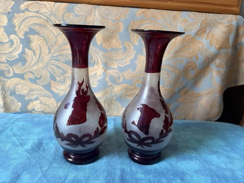 Pair antique bohemian - a,