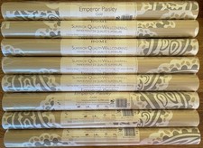 Original  Laura Ashley Emperor Paisley Gold  Wallpaper Rare 10 Rolls Available