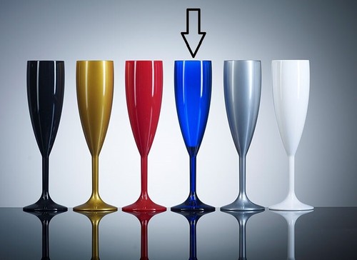 Plastic black champagne flutes - black,