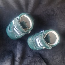 Jack and lily my mocs baby toddler shoes leather green and white