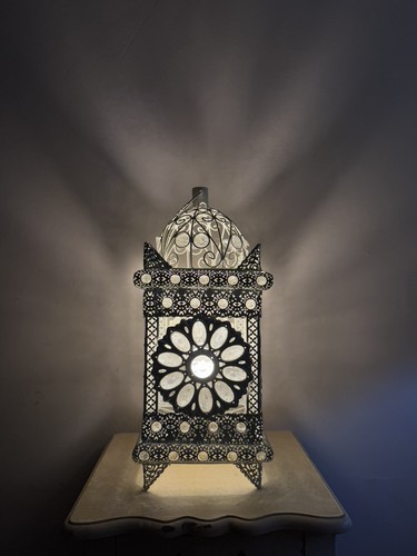 Moroccan style metal table - metal,