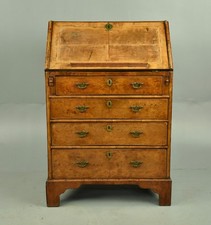 Rare 18th century small walnut bureau