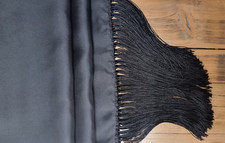 Men black satin scarf - men's,