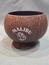MALIBU Real Coconut Cup Mug Vessel Rum Pina Colada Tiki Bar Party Gift Man Cave