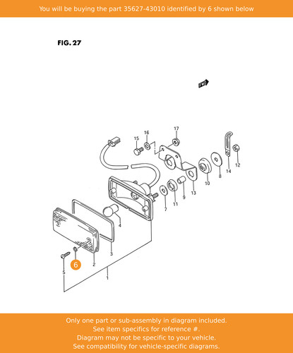 Suzuki gasket 35627 43010 oem - suzuki, 35627-43010