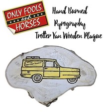 Only Fools and Horses Wood Plaque Three Wheel Van The Trotters Del Boy Comedy TV