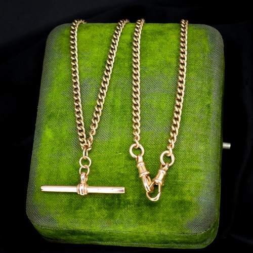 Vintage 9ct rose gold curb - vintage,