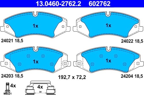 Disc brake pad set - pad, ate
