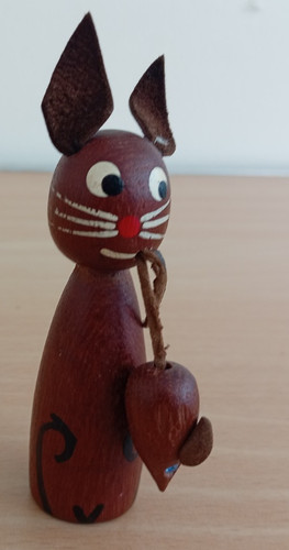 Vintage wooden cat - vintage, figure