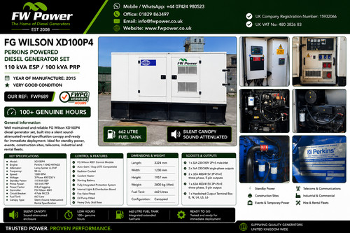 Wilson xd100p4 110kva - xd100p4,