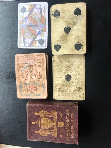 Antique playing cards - antique, cards,