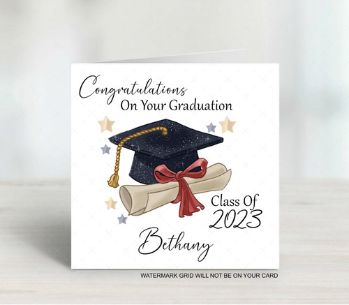 Personalised graduation card - graduation,