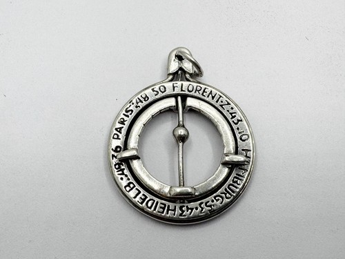 Vintage solid silver sundial - silver,