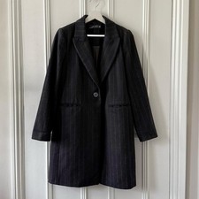 Black and grey pinstriped