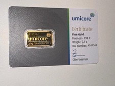Umicore Gold Bullion 2.5g Pure