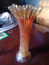 Carnival glass vase - carnival,