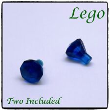 LEGO Rock 1 x 1 Facetted Gem Transparent Blue (28556 / 30153) x2