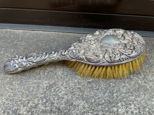 Antique silver brush - brush,