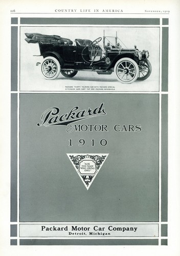 1909 packard motor cars - motor,