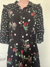 Love And Roses Knee Length Floral Dress Size 12 