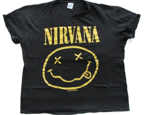 Nirvana 1992 original smiley - nirvana,