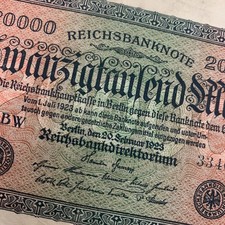 GERMAN 20000 Mark Banknote