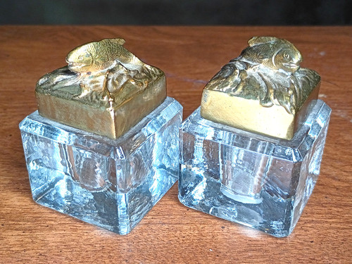 Antique pair square - square, molded